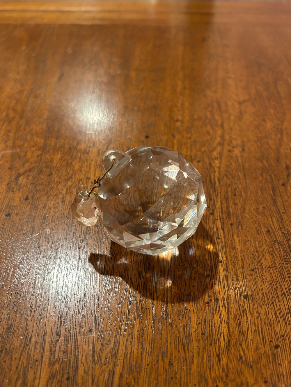 Crystal Faceted Ball Ornament - Clear